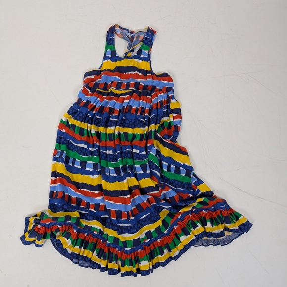 Stella McCartney Striped Dress Halter Pockets Tiered Abstract Pattern Colourful - Picture 8 of 9